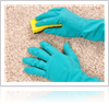 Man wear handgloves