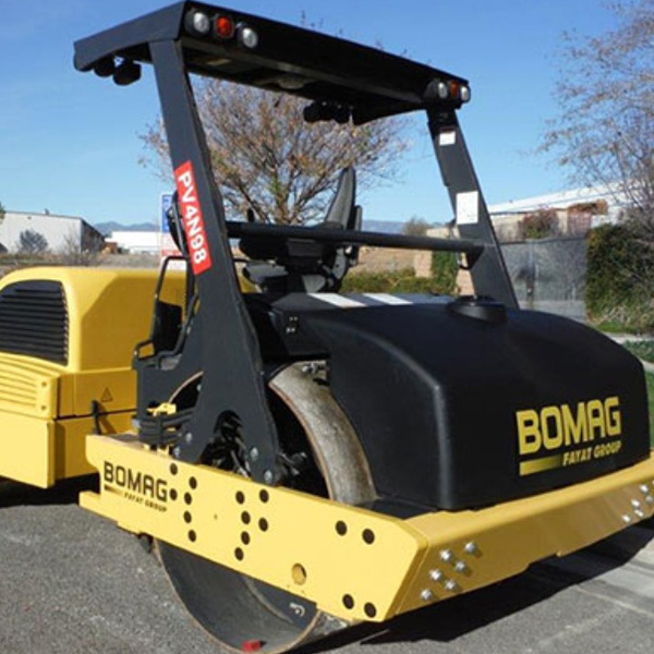 yellow machinery for road construction